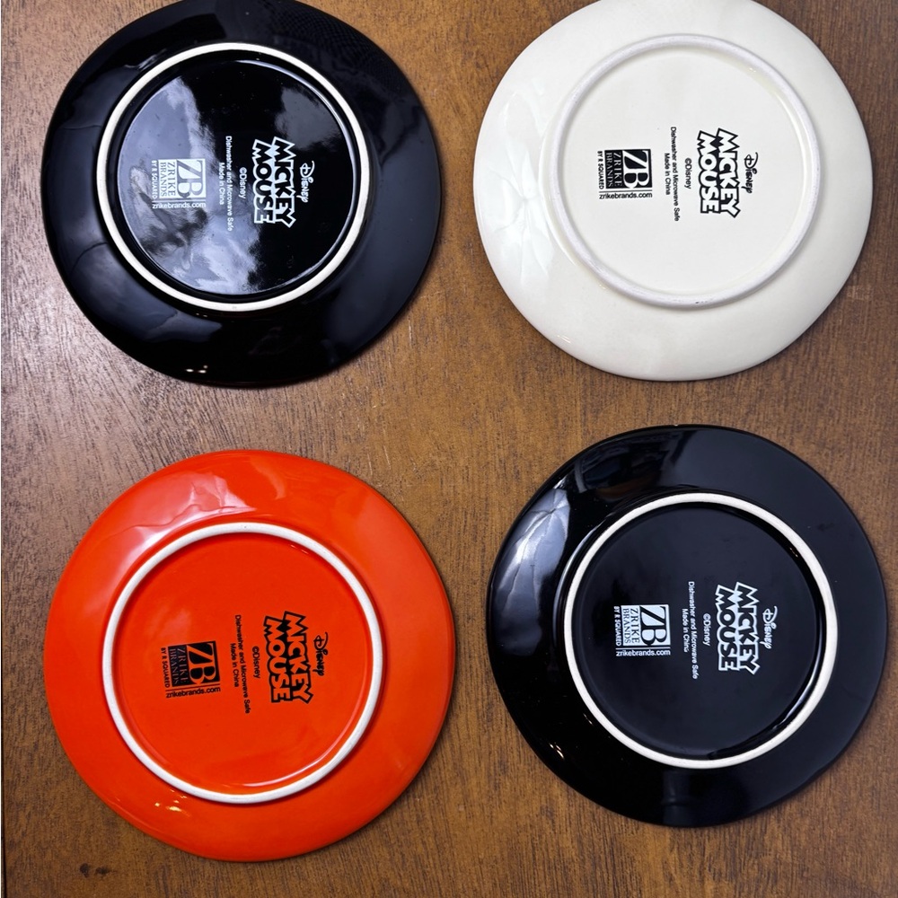Disney Mickey Mouse Black and Orange Small Dessert Plates - Picture 6 of 8